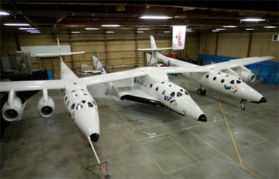 SpaceShipTwo attached to WhiteKnightTwo