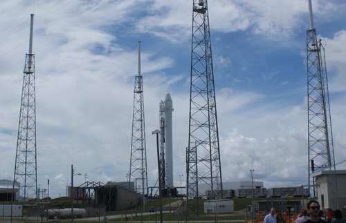 Falcon 9 on pad